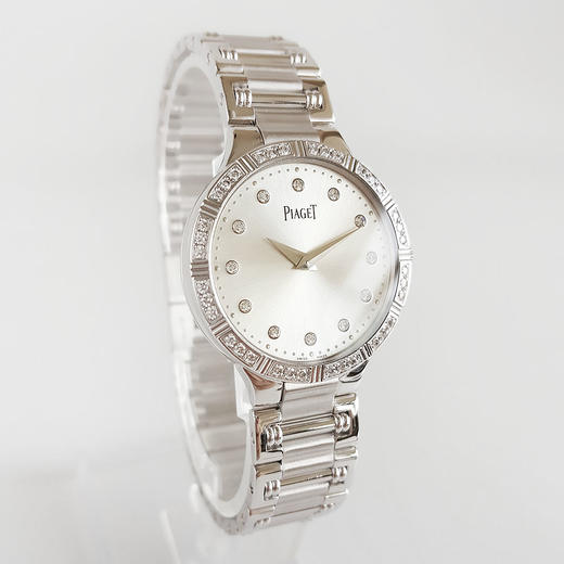 【95新正品】PIAGET伯爵珠宝腕表系列石英机芯18k白金/表圈镶嵌原厂钻石28mm（女款）G0A33052 现售价：49800！280824TJ11 商品图2
