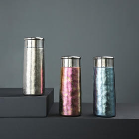 暗香疏影/纯钛蘑菇保温杯/双层钛茶杯泡茶养生纯钛水杯