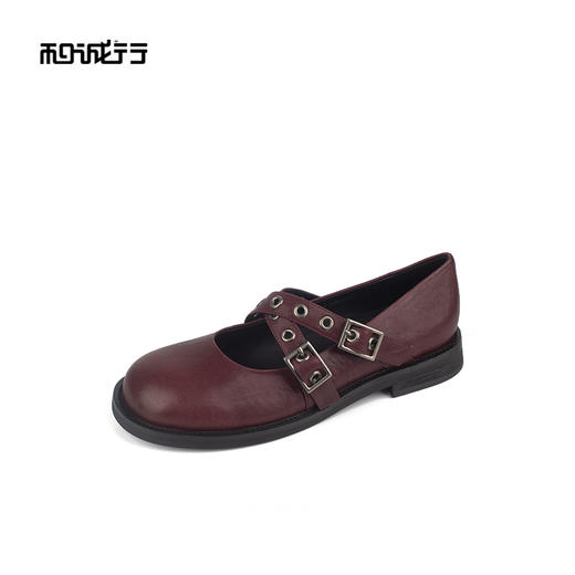 和诚行 2024秋冬新款时尚英伦风小皮鞋复古法式玛丽珍女鞋0980027 商品图1