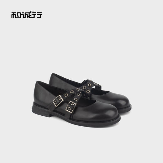 和诚行 2024秋冬新款时尚英伦风小皮鞋复古法式玛丽珍女鞋0980027 商品图4