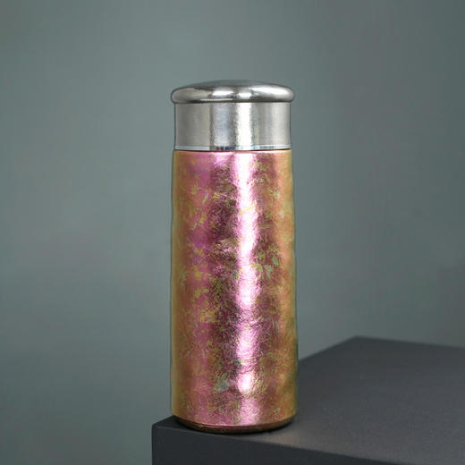 暗香疏影/纯钛蘑菇保温杯/双层钛茶杯泡茶养生纯钛水杯 商品图3