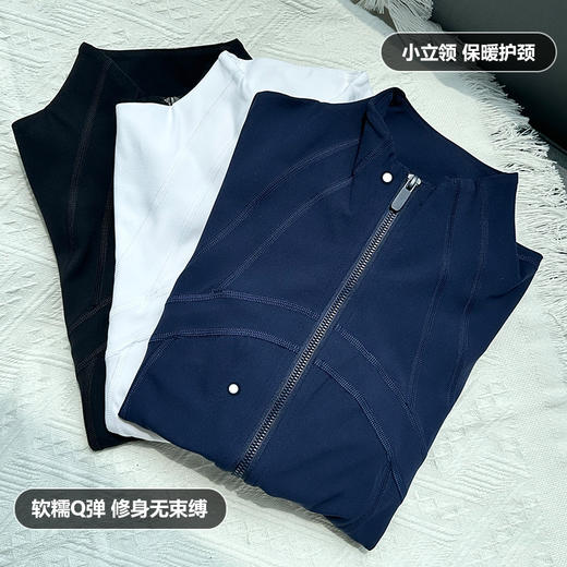 Beemen瑜伽服上衣女外穿健身显瘦紧身立领长袖运动外套 商品图2