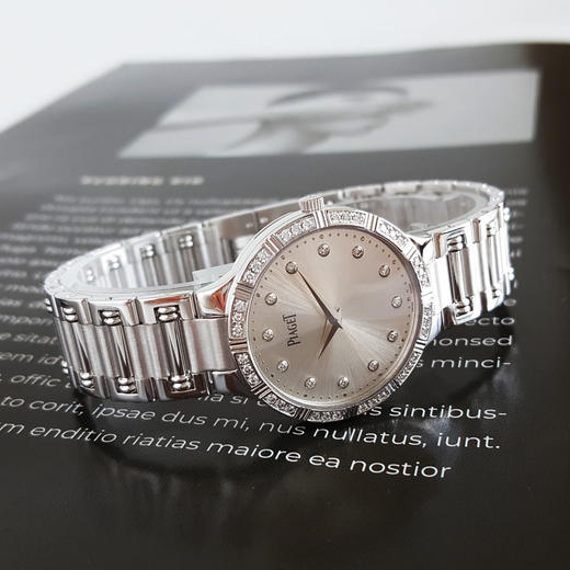 【95新正品】PIAGET伯爵珠宝腕表系列石英机芯18k白金/表圈镶嵌原厂钻石28mm（女款）G0A33052 现售价：49800！280824TJ11 商品图9