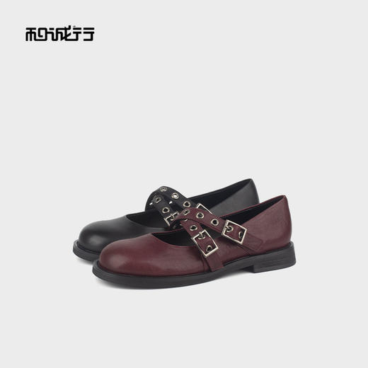 和诚行 2024秋冬新款时尚英伦风小皮鞋复古法式玛丽珍女鞋0980027 商品图3
