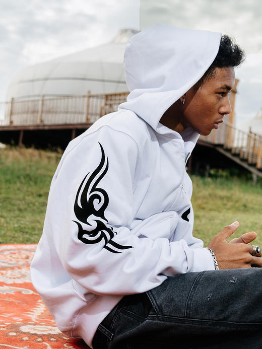 STA2024秋季哥特图腾拉链开衫帽衫 商品图6