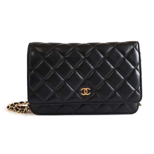 【95新正品】CHANEL香奈儿A33814 Y01295 C3906黑金羊皮发财包woc链条包单肩包 现售价：11000！090924NJS17 商品图0