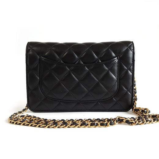 【95新正品】CHANEL香奈儿A33814 Y01295 C3906黑金羊皮发财包woc链条包单肩包 现售价：11000！090924NJS17 商品图4