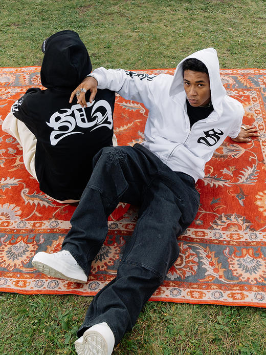 STA2024秋季哥特图腾拉链开衫帽衫 商品图2