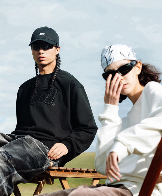 STA2024秋季经典基础蕾丝贴布刺绣卫衣 商品图9