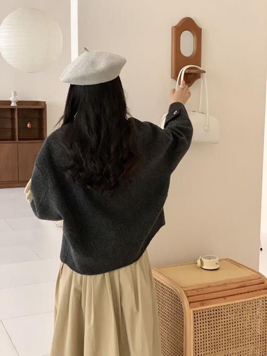 【YW】无忧购韩版休闲小个子宽松围巾领可脱卸两穿双面羊毛大衣9829（截单后7天发货)25年清仓捡漏 商品图5