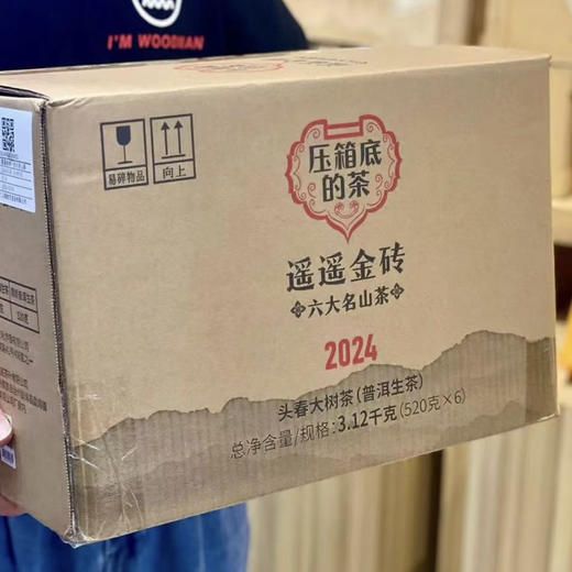 压箱底 遥遥金砖 2024头春茶 景迈 布朗 勐宋 南峤 巴达 南糯六个山头 520克x6砖 商品图2