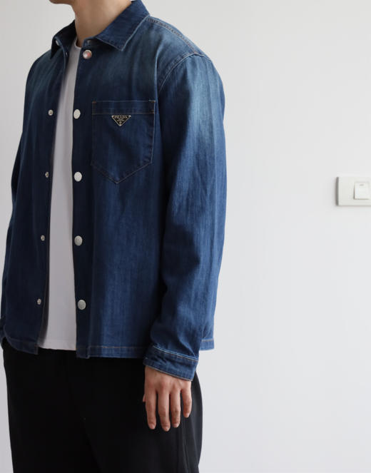 P.R.D 24新款 水洗磨白宽松牛仔衬衫外套 WT742 商品图1