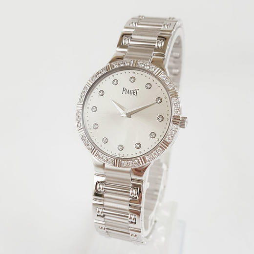 【95新正品】PIAGET伯爵珠宝腕表系列石英机芯18k白金/表圈镶嵌原厂钻石28mm（女款）G0A33052 现售价：49800！280824TJ11 商品图4