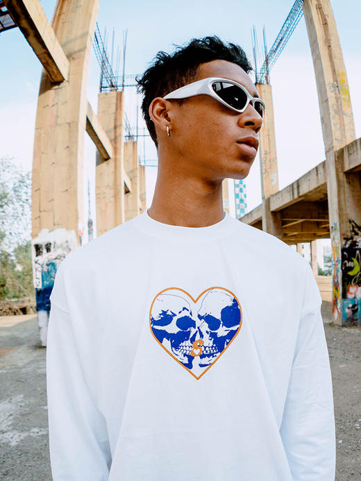 STA2024秋季至死不渝接吻纯棉长袖T恤 商品图5