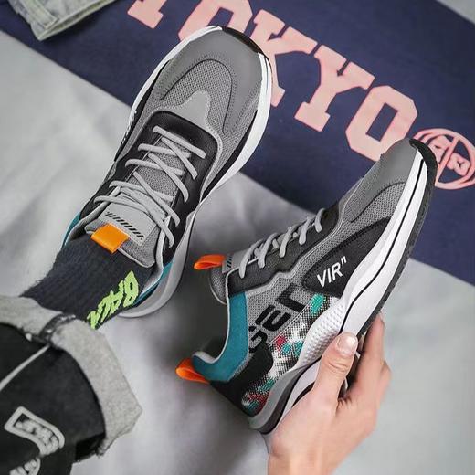男鞋2024春季新款男士透气网布跑步休闲运动鞋男女鞋时尚情侣鞋子新款爆款小红书网红同款 商品图1