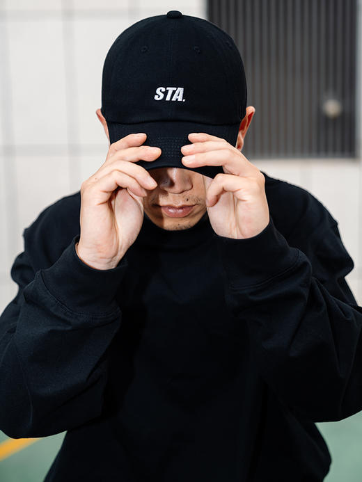 STA2024秋季偷心集团基础黑色弯檐棒球帽 商品图4