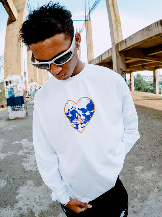 STA2024秋季至死不渝接吻纯棉长袖T恤 商品图4