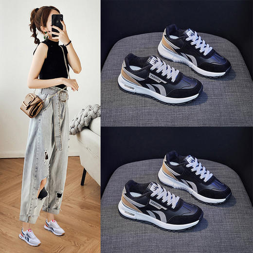 情侣款加绒阿甘鞋女2024冬季新款韩版学生保暖运动鞋男鞋J2216+1 商品图1