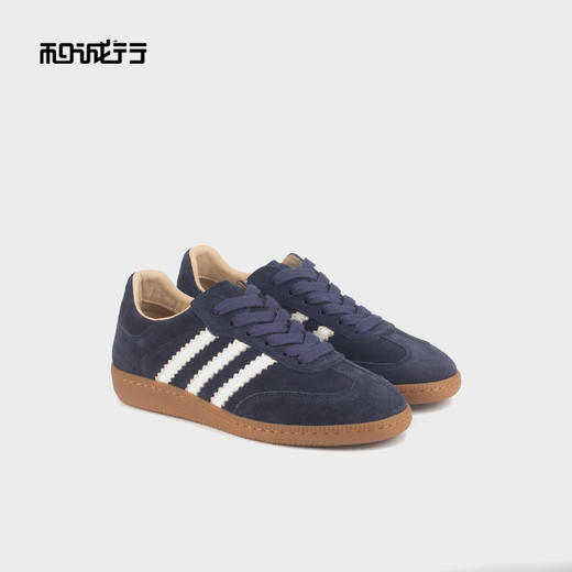 和诚行 2024秋冬新款时尚百搭休闲鞋女复古厚底拼色德训鞋0551185 商品图3