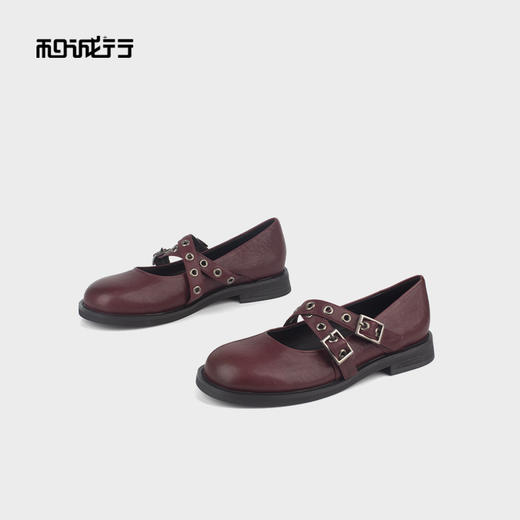 和诚行 2024秋冬新款时尚英伦风小皮鞋复古法式玛丽珍女鞋0980027 商品图2