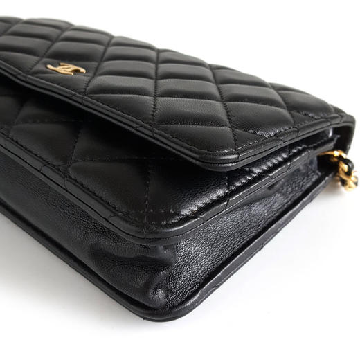 【95新正品】CHANEL香奈儿A33814 Y01295 C3906黑金羊皮发财包woc链条包单肩包 现售价：11000！090924NJS17 商品图7