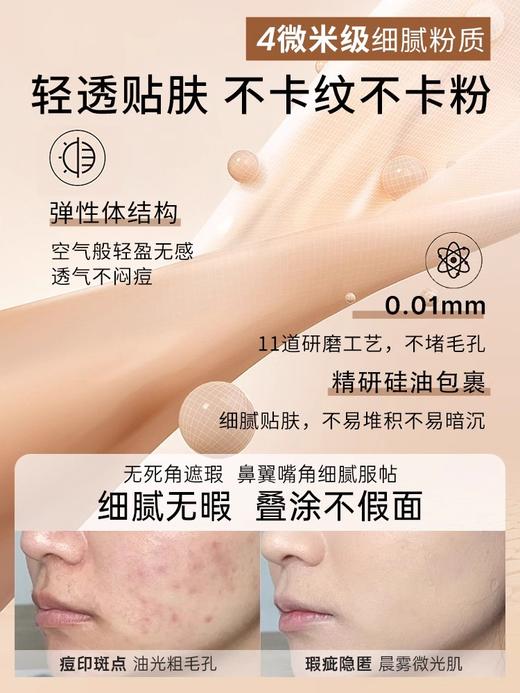 【1拍水润遮瑕 长效持妆】透真 光采无瑕气垫BB霜3.0（亮肤色）-正装15g#透真气垫bb霜控油遮瑕持久不脱妆粉底液干皮保湿正品官方旗舰店女 商品图2
