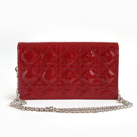 【95新正品】Dior迪奥Lady Dior红色漆皮三合一woc手拿包链条包单肩包 Shounaba现售价：4700！090924NJS16 商品图0
