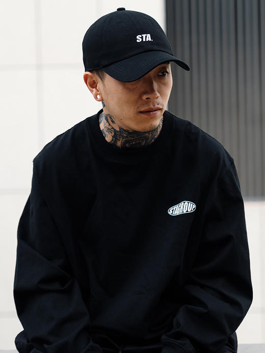 STA2024秋季偷心集团基础黑色弯檐棒球帽 商品图0