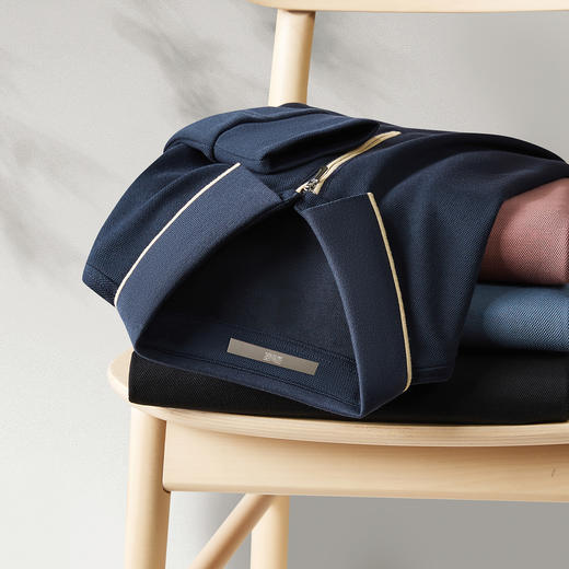 【含桑蚕丝】圣得西男士翻领长袖polo衫秋季新款商务休闲T恤2412945122 商品图1