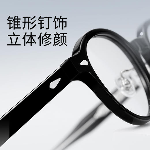 普莱斯光学镜框PBG23068A 轻奢复古风 雕花镜腿 白铜+板材 男女同款 商品图7