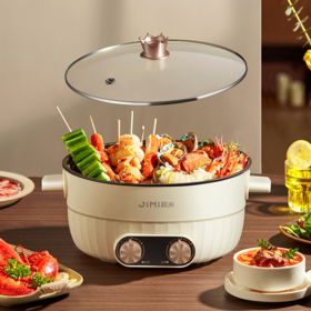 🍒【积米5升大容量鸳鸯电火锅家用多功能一体锅TS-Y500】 🔥双旋钮 [ 自由控 ]，👏👏👏热辣鲜香聚一锅 鸳鸯美食双重奏🍂🍂🍂 享双味🌸 / 大容量 💕💕/ 更省时