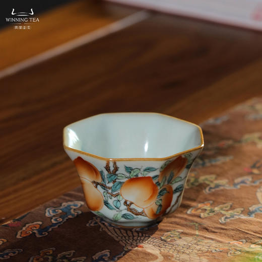 问鼎汝瓷鼎峰系列八方杯（五桃） 商品图2