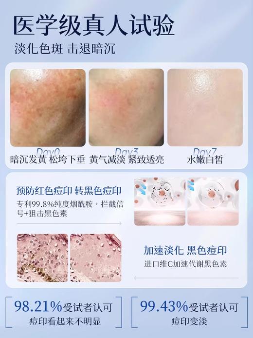 【脸越黄越能白】透真 烟酰胺美白精华露次抛1ml*30支#透真烟酰胺次抛美白精华液淡化斑点提亮肤色嫩白敏感安瓶原液30支 商品图4