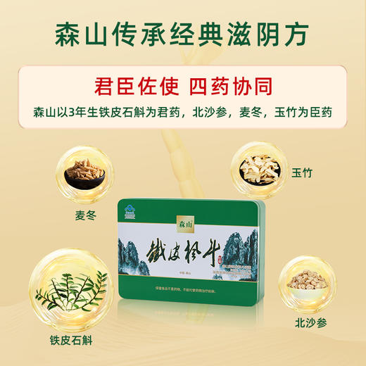 森山牌铁皮枫斗胶囊0.4g*72粒/盒 铁盒装2号 商品图2