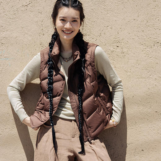 特绽放690朵/甜心羽绒马甲95%波兰白鹅绒2024新款百搭羽绒背心女 商品图1