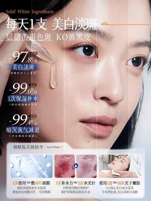 【脸越黄越能白】透真 烟酰胺美白精华露次抛1ml*30支#透真烟酰胺次抛美白精华液淡化斑点提亮肤色嫩白敏感安瓶原液30支 商品图3