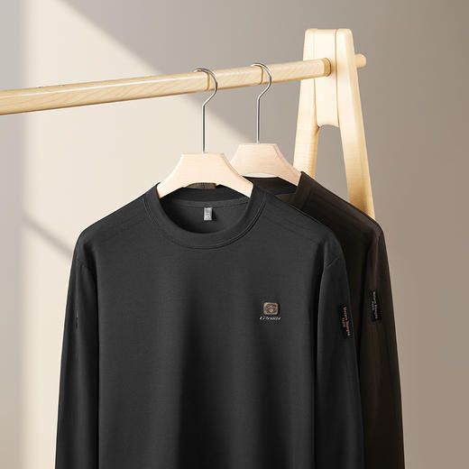 【新款DDP】大依优型大码卫衣长袖休闲加肥加大男士胖子大码内搭上衣打底显瘦 商品图1