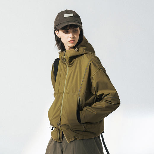 714street潮牌防水外套男女装春秋新款户外软壳冲锋衣夹克防风衣 商品图3