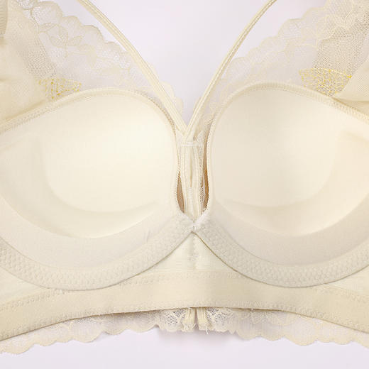都市丽人内衣聚拢升杯常规文胸刺绣薄文胸3/4杯四排扣无钢圈YBT5D6 商品图8