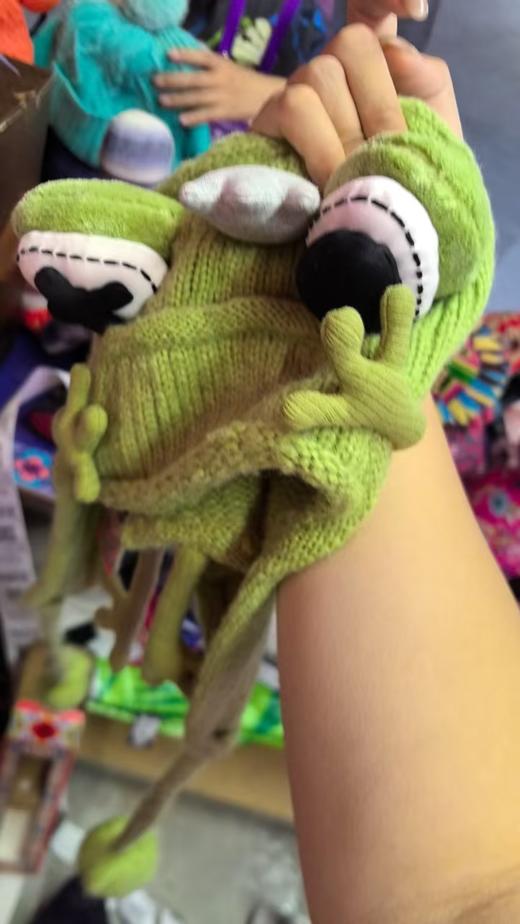 绿青蛙毛线帽 商品图0