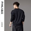 PINLI品立2024秋季新款金属烫片套头卫衣宽松潮牌休闲圆领男上衣BG243109034 商品缩略图3
