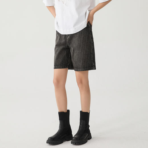 MIIDII谜底2022春款时尚减龄四分裤渐变纯棉牛仔短裤女221MK0006 商品图1