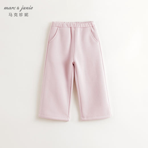 [抗静电]马克珍妮女童百搭宽松加绒阔腿裤儿童裤子冬装新款241350 商品图3