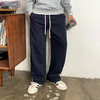 徐太浪美式拼接条纹休闲裤男春秋潮流百搭宽松直筒弹力九分裤长裤 商品缩略图1