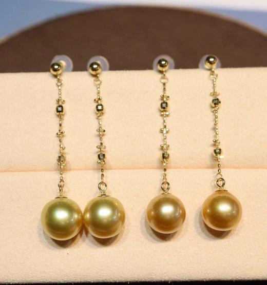 南洋金珍珠仙女链款耳线9-10mm 商品图3