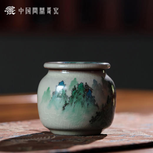 问鼎哥窑碎玉系列小知津罐（山水）（缺货） 商品图5
