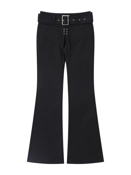 出逃赤岗西/24AWK106/黑色索罗娜喇叭裤 商品图4