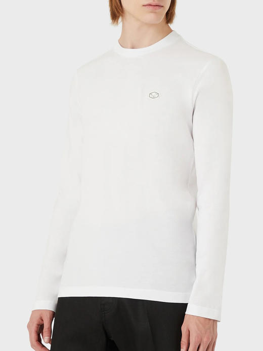 E@ 2024秋季新款 男士 小鹰标长袖圆领T恤 Z-11986 商品图4