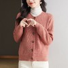 CC-101-Q022圆领针织开衫女秋装2024年新款外搭上衣单排扣毛衣小外套春秋 商品缩略图2