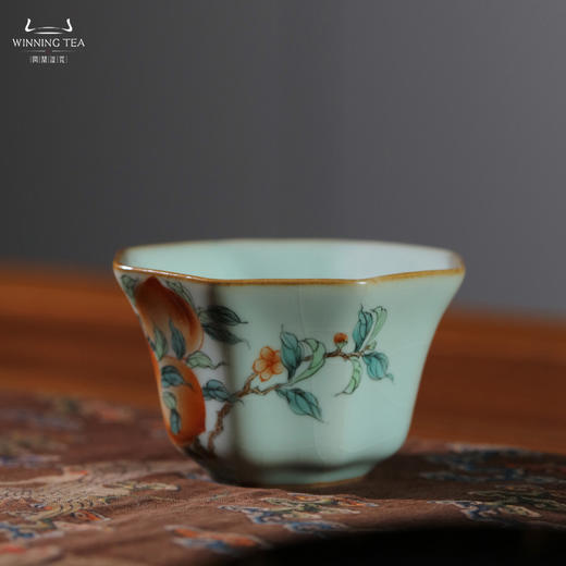 问鼎汝瓷鼎峰系列八方杯（五桃） 商品图1